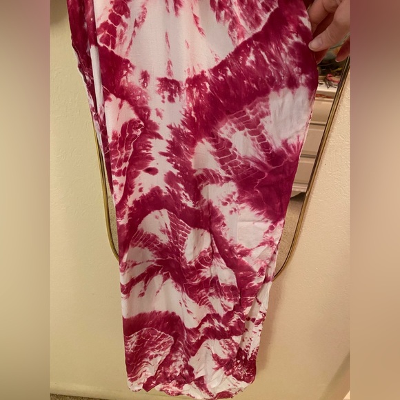 SWF Plunge tie dye Magenta maxi dress - Picture 3 of 6